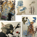 サルバドール・ダリ「四季のファンタジー:春夏秋冬-4点セット-」版画集 1972年