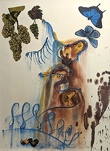 サルバドール・ダリ「四季のファンタジー:秋」版画 1972年