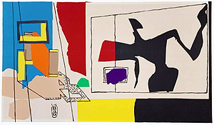 ル・コルビュジエ「窓辺の女性：Femme à la fenêtre」版画 1958年