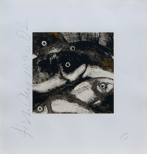 ドナルド・サルタン「魚：Fish」版画 1990年