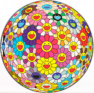 村上隆「Flower Ball(3-D)」オフセット版画 2011年