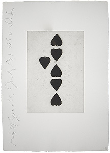 ドナルド・サルタン「スペードの6」銅版画 1990年