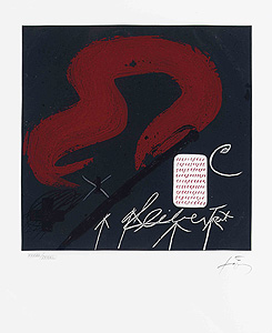 アントニ・タピエス「Cinta Roja」銅版画 1979年