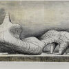 ヘンリー・ムーア「横たわる人物」銅版画 1976年