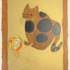 フジ子・ヘミング「猫と毬」版画 2007年