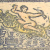 谷中安規「虎に乗る童子」木版画