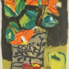 中川一政「椿(小)」版画